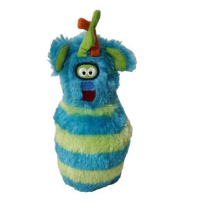 Melissa and Doug Blue Green Striped Fuzzy Monster Bowling Pin Plush Replacement